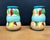 Mid-Century Modern Pair of 1950s Gold Castle Chikusa Japan Hand Painted Colorful Geometric Vases For Sale - Image 3 of 6