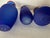 Satin Blue Vases from Franco Moretti, 1990s, Set of 3 For Sale - Image 6 of 8