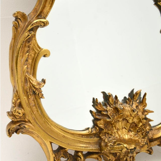 Antique French Gilt Bronze Mirror, 1900 For Sale - Image 4 of 7