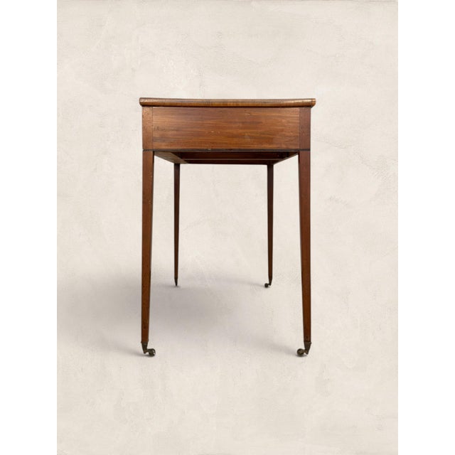 Late 19th Century Late 19th Century English Victorian Mahogany Two-Drawer Writing Table For Sale - Image 5 of 6