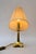 Gold Art Deco Brass Table Lamp with Fabric Shade, Vienna, Austria, 1920s For Sale - Image 8 of 13