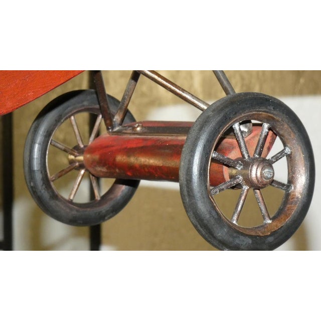 Hand-Painted Wooden Francesco Baracca SPAD S.XIII Model Plane, Italy, 1940s For Sale - Image 16 of 18