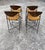Arthur Umanoff Wrought Iron, Wicker and Wood Slatted Bar Stools by Arthur Umanoff for Raymor, 1950s For Sale - Image 4 of 7