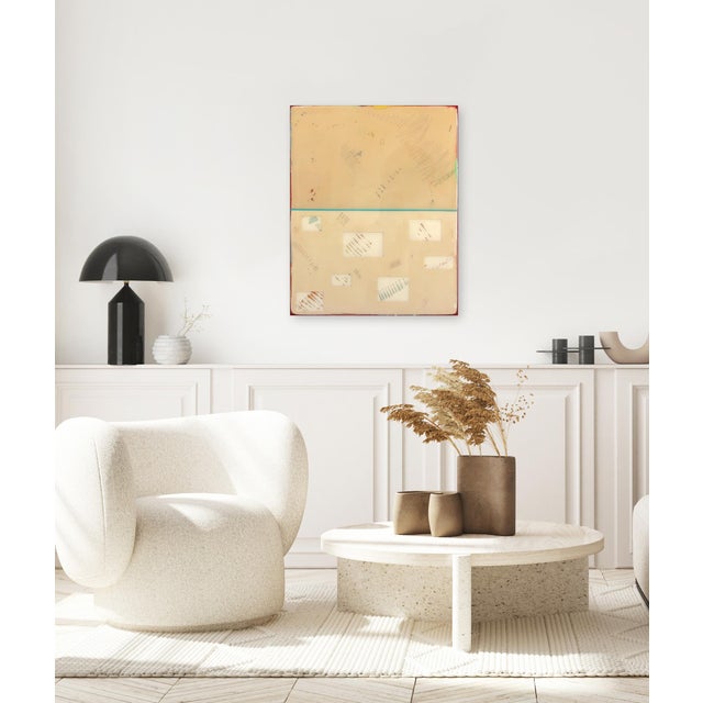 Beige Beach Blvd - Modern Acrylic Beige Monochrome Resin Original Artwork by Ricky Hunt For Sale - Image 8 of 9