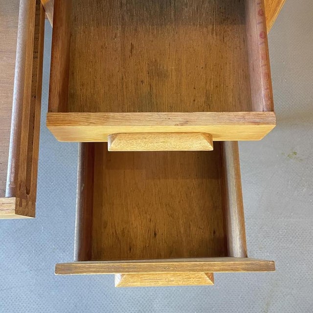 1940s Oak Double Pedestal Desk, 1940s For Sale - Image 5 of 9