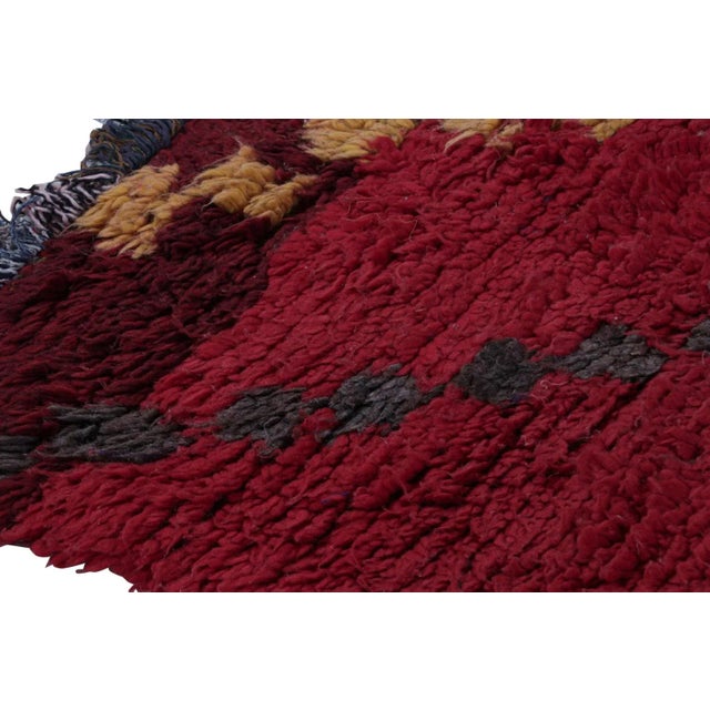 1950s 1950s Azilal Moroccan Runner Rug in Red With Geometric Patterns by Rug & Kilim For Sale - Image 5 of 8