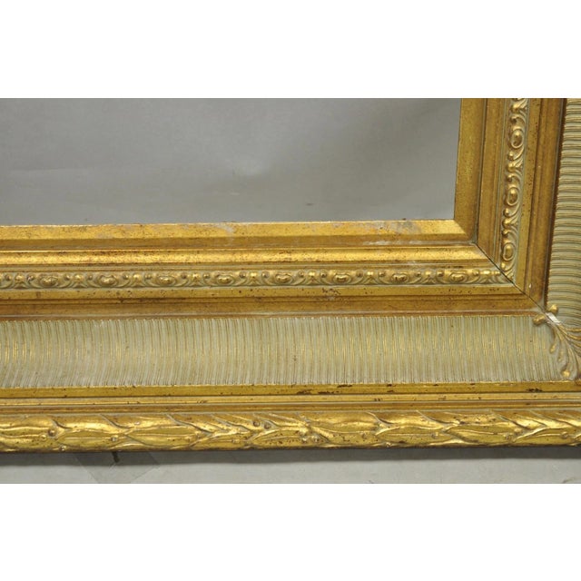 Vintage Large 42x36 French Louis XV Style Gold Gilt Wall Art Picture Frame For Sale - Image 9 of 18