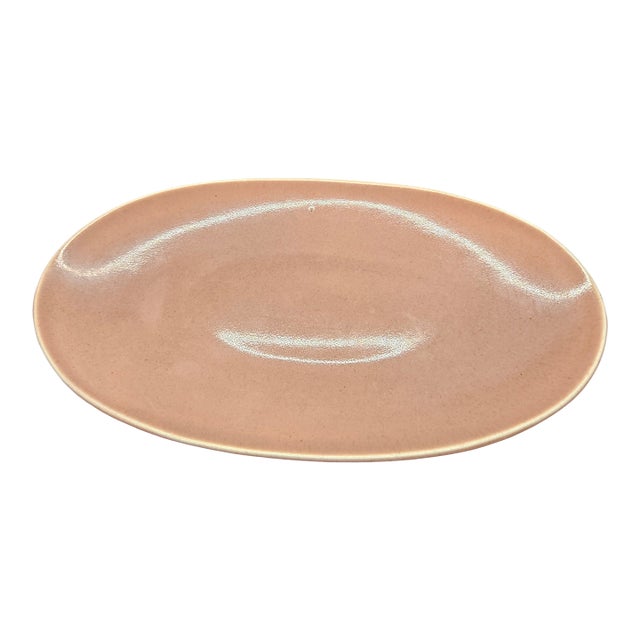 Vintage Russell Wright "American Modern" Serving Platter, Coral Pink For Sale