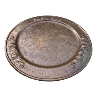 Art Deco Copper Tray, 1930s For Sale