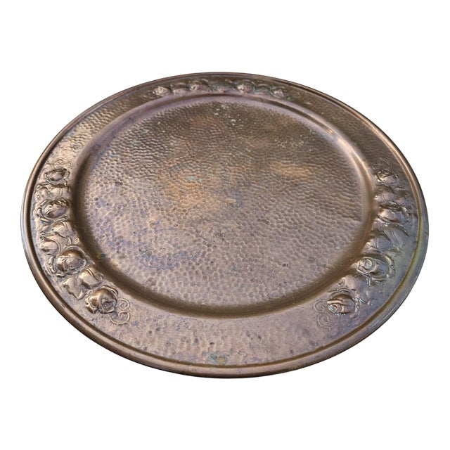 Art Deco Copper Tray, 1930s For Sale