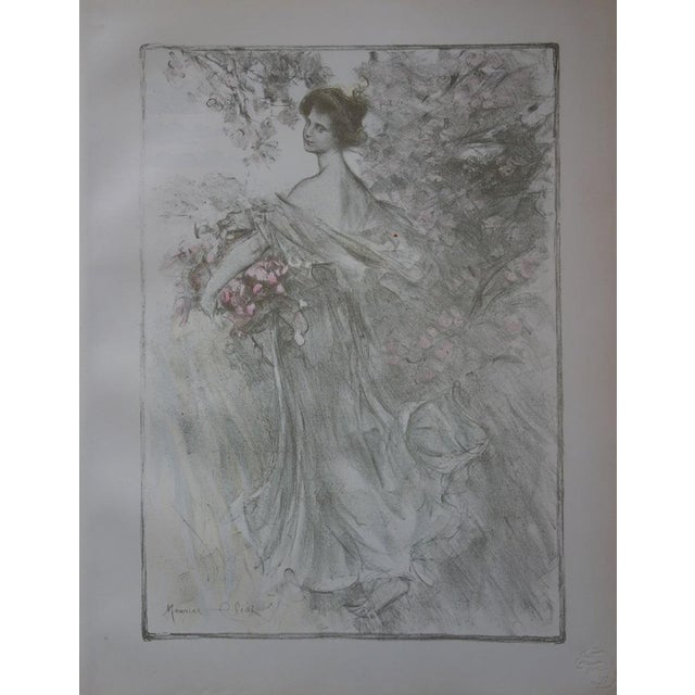 Maurice ELIOT Spring Original color lithograph on fine vellum Signed in the plate Dimensions 40 x 31 cm Lithograph...