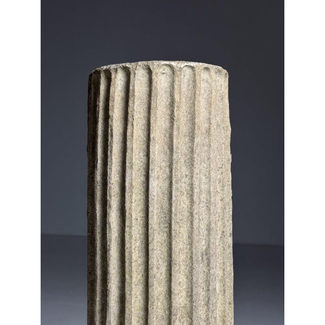 Brown Vintage Composite Stone Column For Sale - Image 8 of 13