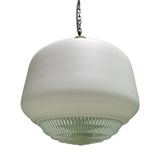 Opaline Pendant Lights with Diffusers, 1930s, Set of 2 For Sale