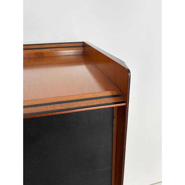 Vintage Container and Chest of Drawers Set in Wood and Leather by Afra & Tobia Scarpa for Maxalto, Italy, 1970s, Set of 2 For Sale - Image 15 of 18