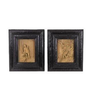 Small Sculpted Pictures, 1880s, Set of 2 For Sale