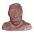 Vintage Abstract Clay Bust Sculpture With Possibly Red Iron Oxide Finish For Sale