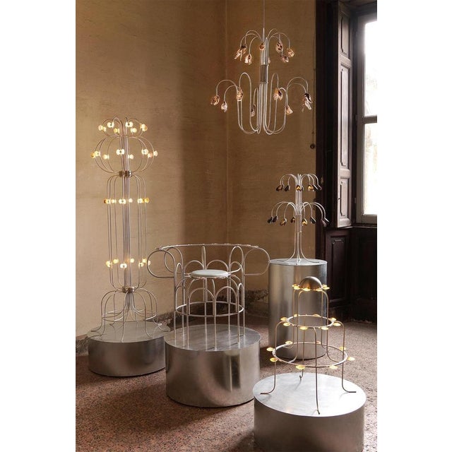 Armchair with the Shells in Metal and Aluminum by Touch with Eyes For Sale - Image 6 of 8