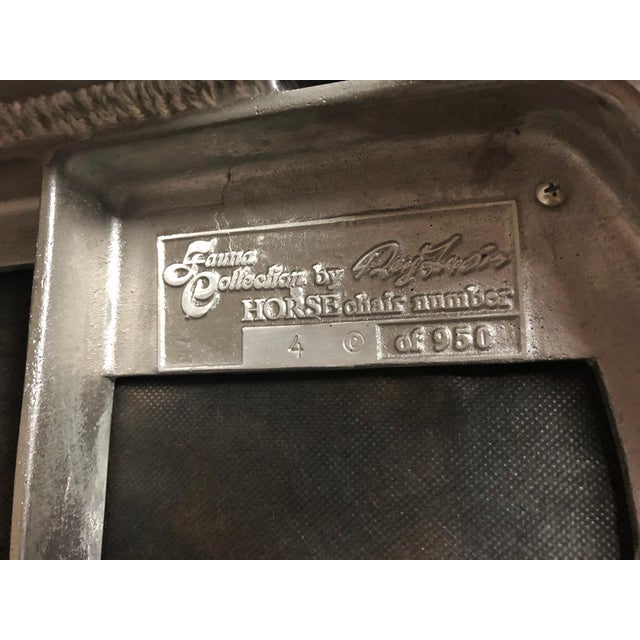 Whimsical Aluminum Chair With Full Bodied Horses For Sale - Image 10 of 11