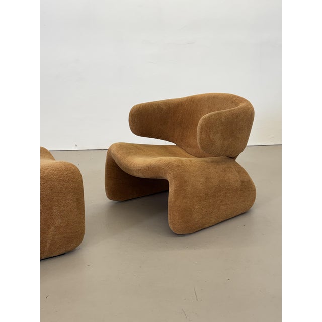 1960s Set of Djinn Lounge Chair and Ottoman Olivier Mourgue for Airborne, 1960s, Set of 2 For Sale - Image 5 of 9