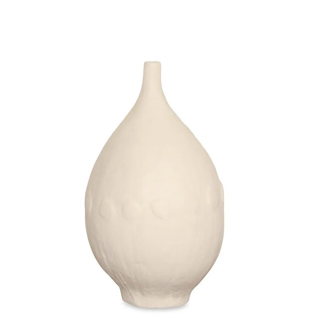 Mid-Century Modern Modernist Urn-White Plaster & Modernist Vase-White Plaster, Set of 2 For Sale - Image 3 of 5