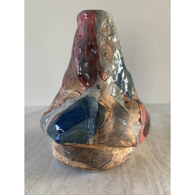 Vintage Studio Ceramic Abstract Vessel For Sale - Image 4 of 11