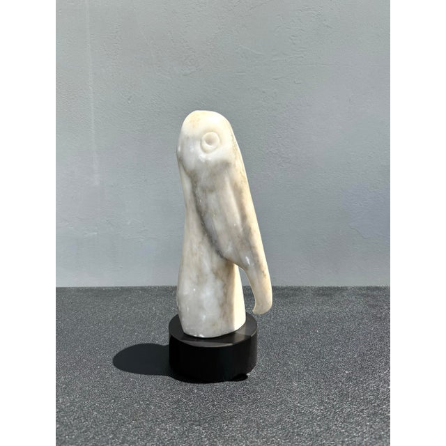 Figurative Vintage Hand Carved Stone Pelican Sculpture For Sale - Image 3 of 7