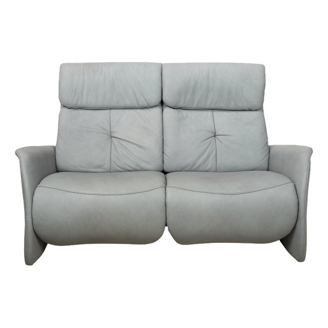 Varia 2-Seater Sofa in Grey Blue Leather from Mondo For Sale