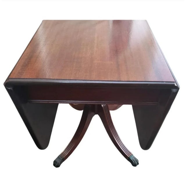 Brandt Furniture Sheraton Style Dropleaf Pedestal Small Dining Table, C. 1940s For Sale In Washington DC - Image 6 of 11
