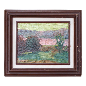 Framed Impasto or Impressionist Landscape Painting by Griesmeyer
