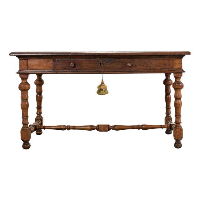 18th Century French Louis XIII Walnut Library Table or Desk For Sale