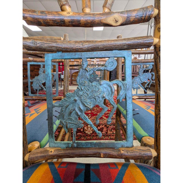 Vintage Mortensen Designs, Inc “The Rainbow Collection” Hickory & Glass Dining Table W/4 Chairs For Sale In Atlanta - Image 6 of 18