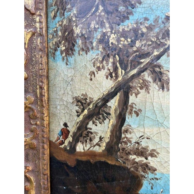 Venetian School Artist, Landscape Composition, 18th Century, Oil Painting on Canvas, Framed For Sale - Image 9 of 17