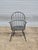 2000 - 2009 Green Sack Back Windsor Arm Chair Distressed Finish Bench Made For Sale - Image 5 of 8