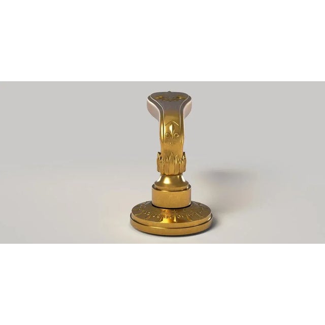 Not Yet Made - Made To Order Versailles Doré Brass Door Handles with Condemnation by Jérôme Bugara, Set of 3 For Sale - Image 5 of 8