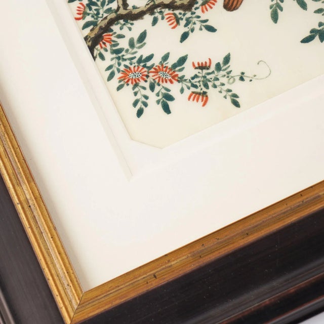 Chinese Ornithological Painting on Rice Paper, C. 1830 For Sale - Image 4 of 5