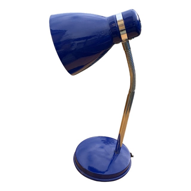 Mid-Century Blue Table Lamp, 1970s For Sale