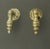 Pair of vintage brass great scale door knobs. Measure 6" long, 3 1/4" diameter of backplate, 3" projection. Handles need...