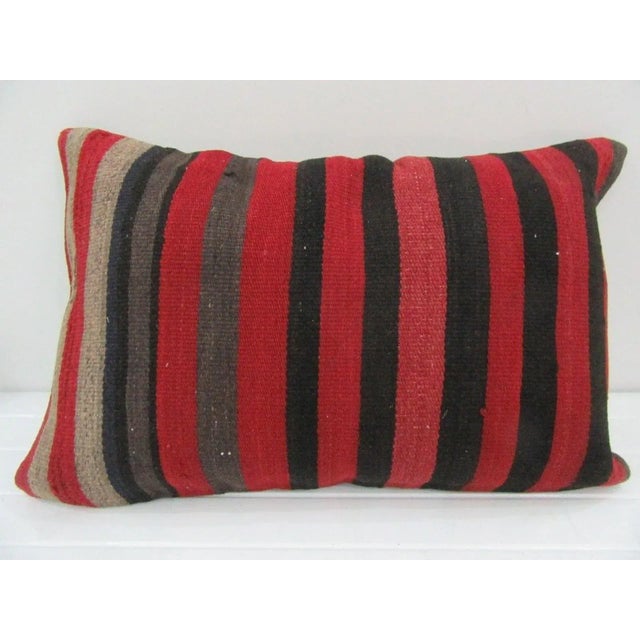 Handmade Striped Kilim Pillow Cover For Sale - Image 4 of 4