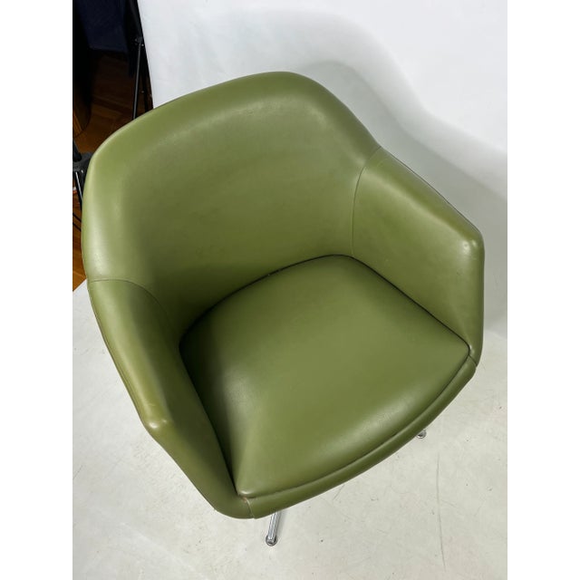 Steelcase Vintage 1970's Green Steelcase Armchair For Sale - Image 4 of 12