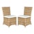 17''H Rattan Side Chair in Natural - a Pair For Sale