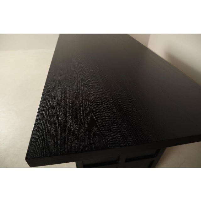 2000 - 2009 Large Architectural 4-Door Sideboard in Ebonized Wood, 1990s For Sale - Image 5 of 17