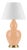 Matthew Izzo Home Iris Apricot Ceramic Table Lamp With Linen Drum Shade For Sale