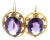 Late 19th Century Victorian 18k Gold 20 Carat Amethyst Drop Earrings, Pair For Sale