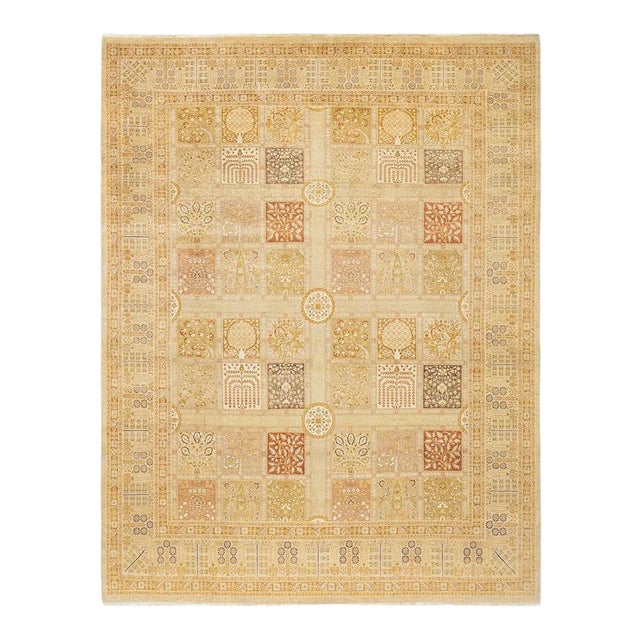 Mogul Collection Hand-Knotted Area Rug - Ivory 8' 1" x 10' 4" For Sale