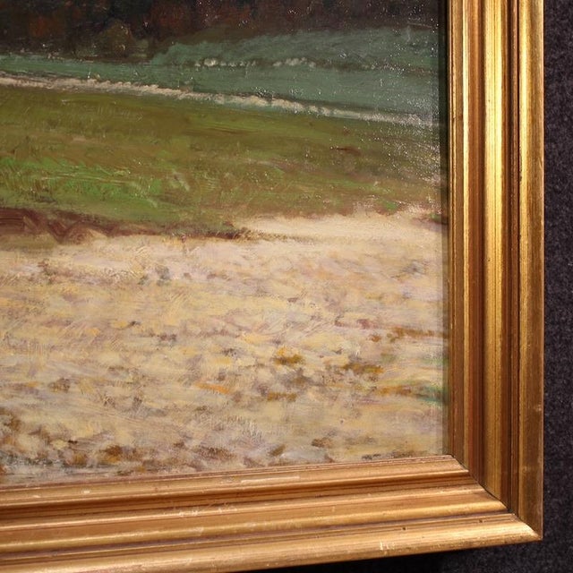 C. Bentivoglio, Mountain View of the Croda Rossa D'ampezzo, 1920, Oil on Board For Sale - Image 12 of 13