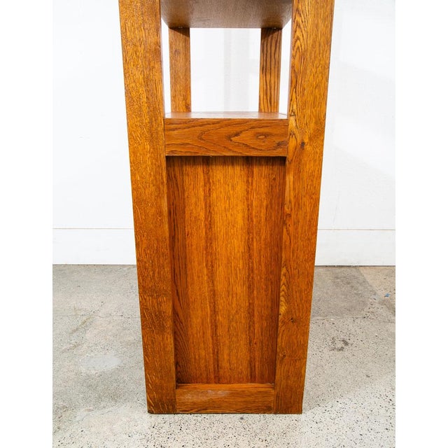 1960s Mid Century Modern Room Divider Wall Unit Oak Freestanding Modular Shelving For Sale - Image 11 of 12