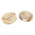 Ashtray - Catchall Vintage Mid Century Banded Onyx Stone Ashtray Pair - Cream & Brown Marbled Catchall, Trinket Dish, Crystals Home Decor Set For Sale
