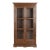 Vintage Teak Wood Cabinet | Antique Indian Armoire | Glass Front Display Cabinet | Rustic Home Decor For Sale