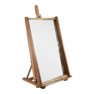 Mirror with Wooden Shelf, 1940s For Sale