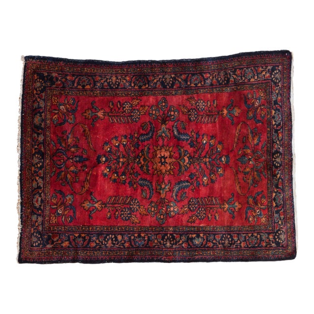 Vintage Fine Lilihan Rug 3'8" X 4'10" For Sale